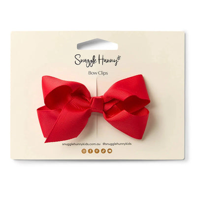 Snuggle Hunny - Bow Hair Clip | Red Hair Clips Snuggle Hunny 