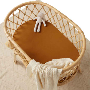 Snuggle Hunny - Organic Fitted Bassinet Sheet - Bronze