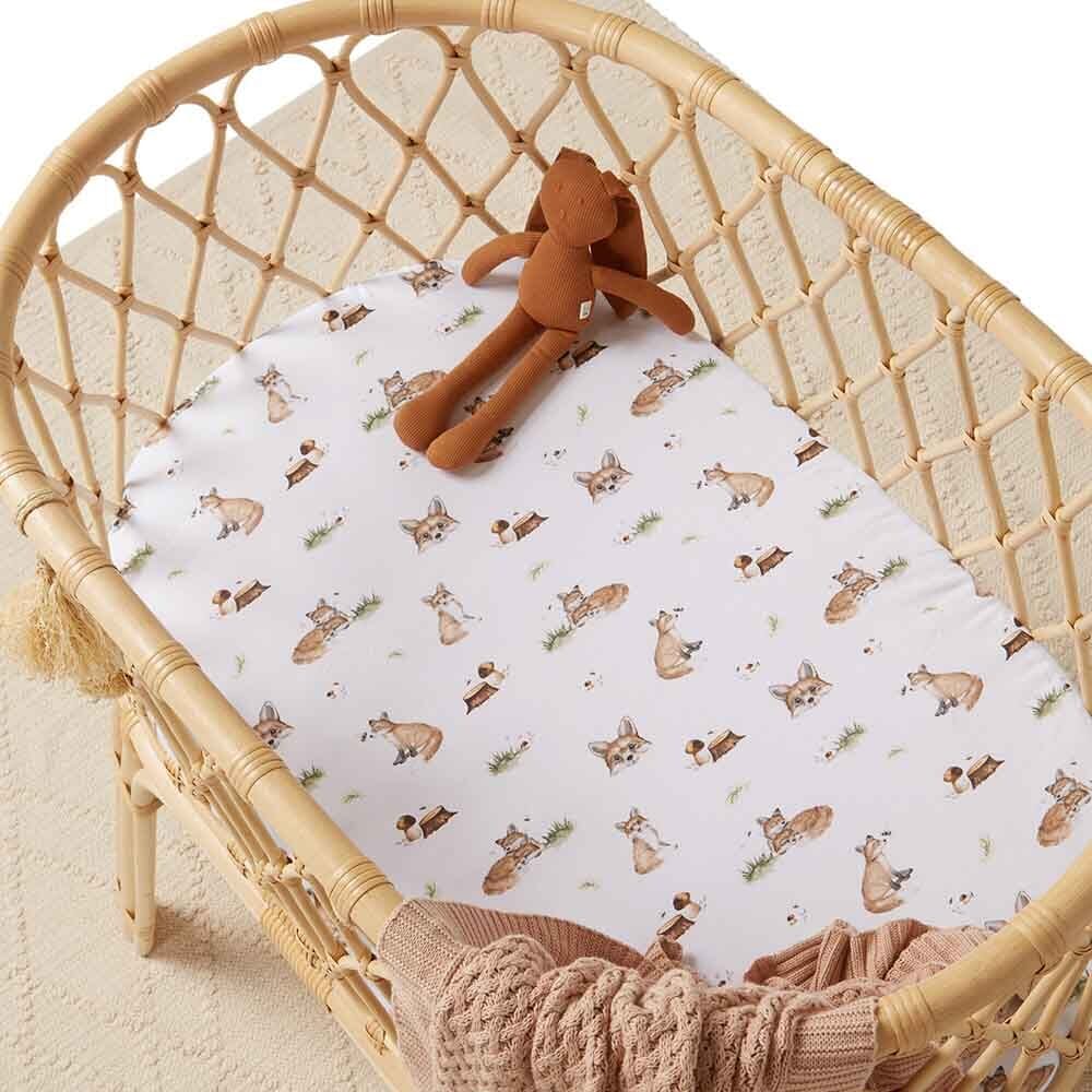 Snuggle Hunny Fitted Bassinet Sheet - Fox Bassinet Sheet Snuggle Hunny 