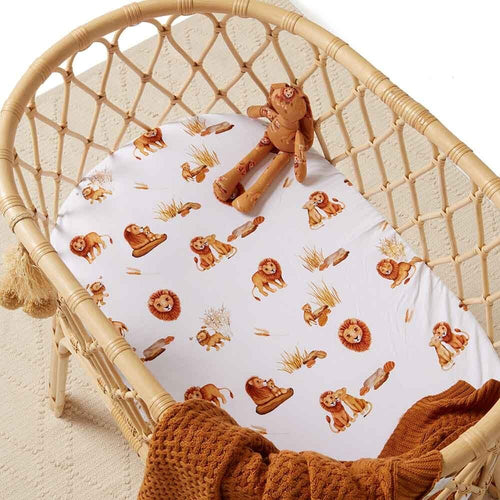 Snuggle Hunny Fitted Bassinet Sheet - Lion