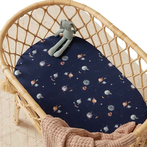 Snuggle Hunny - Organic Fitted Bassinet Sheet - Milky Way