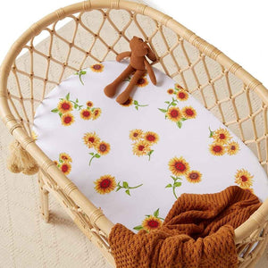 Snuggle Hunny - Organic Fitted Bassinet Sheet - Sunflower