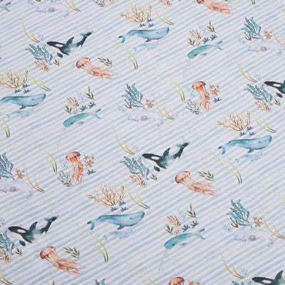 Snuggle Hunny Fitted Bassinet Sheet - Whale Bassinet Sheet Snuggle Hunny 