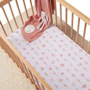 Snuggle Hunny - Organic Fitted Cot Sheet - Ballerina