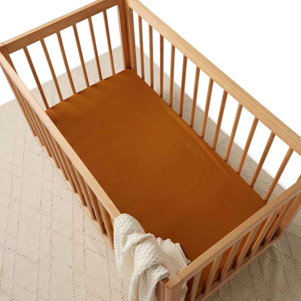 Snuggle Hunny Fitted Cot Sheet - Bronze Cot Sheet Snuggle Hunny 