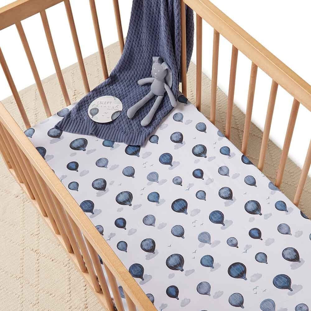Snuggle Hunny Fitted Cot Sheet - Cloud Chaser Cot Sheet Snuggle Hunny 