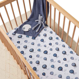 Snuggle Hunny - Organic Fitted Cot Sheet - Cloud Chaser