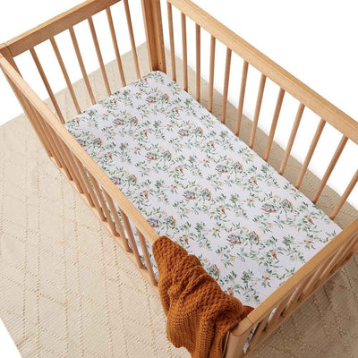 Snuggle Hunny Fitted Cot Sheet - Eucalypt Cot Sheet Snuggle Hunny 