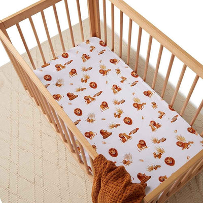 Snuggle Hunny Fitted Cot Sheet - Lion Cot Sheet Snuggle Hunny 