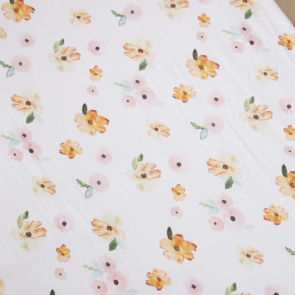 Snuggle Hunny Fitted Cot Sheet - Poppy Cot Sheet Snuggle Hunny 