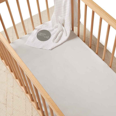 Snuggle Hunny Fitted Cot Sheet - Stone Cot Sheet Snuggle Hunny 