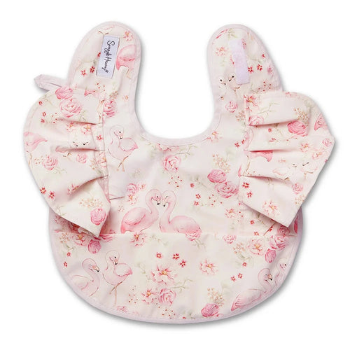 Snuggle Hunny - Frill Snuggle Bib | Flamingos