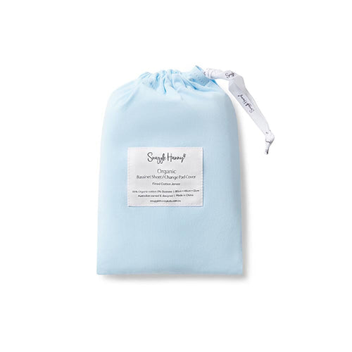 Snuggle Hunny - Organic Bassinet Sheet | Baby Blue