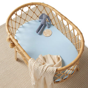 Snuggle Hunny - Organic Bassinet Sheet - Baby Blue