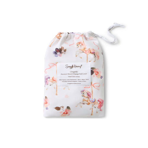 Snuggle Hunny -  Organic Bassinet Sheet | Carousel
