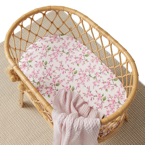 Snuggle Hunny - Organic Bassinet Sheet - Cherry Blossom