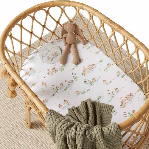 Snuggle Hunny Organic Bassinet Sheet - Duck Pond