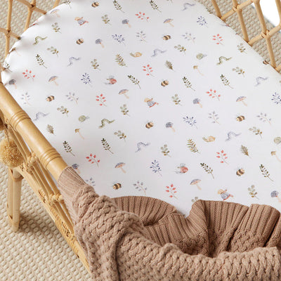 Snuggle Hunny - Organic Bassinet Sheet - Garden Friends Bassinet Sheet Snuggle Hunny 