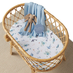 Snuggle Hunny - Organic Bassinet Sheet - Ocean