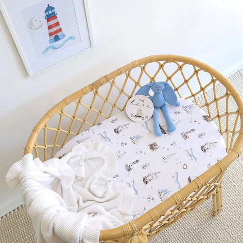 Snuggle Hunny - Organic Bassinet Sheet | Set Sail