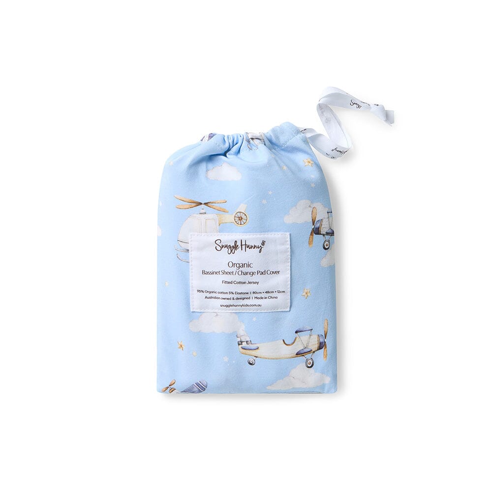 Snuggle Hunny - Organic Bassinet Sheet | Taking Flight Bassinet Sheet Snuggle Hunny 