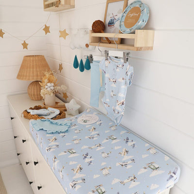 Snuggle Hunny - Organic Bassinet Sheet | Taking Flight Bassinet Sheet Snuggle Hunny 