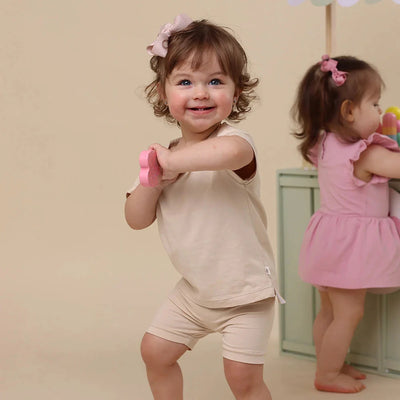 Snuggle Hunny - Organic Bike Shorts | Babyccino Bike Shorts Snuggle Hunny 