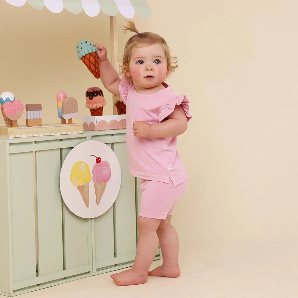 Snuggle Hunny - Organic Bike Shorts | Bubblegum Bike Shorts Snuggle Hunny 