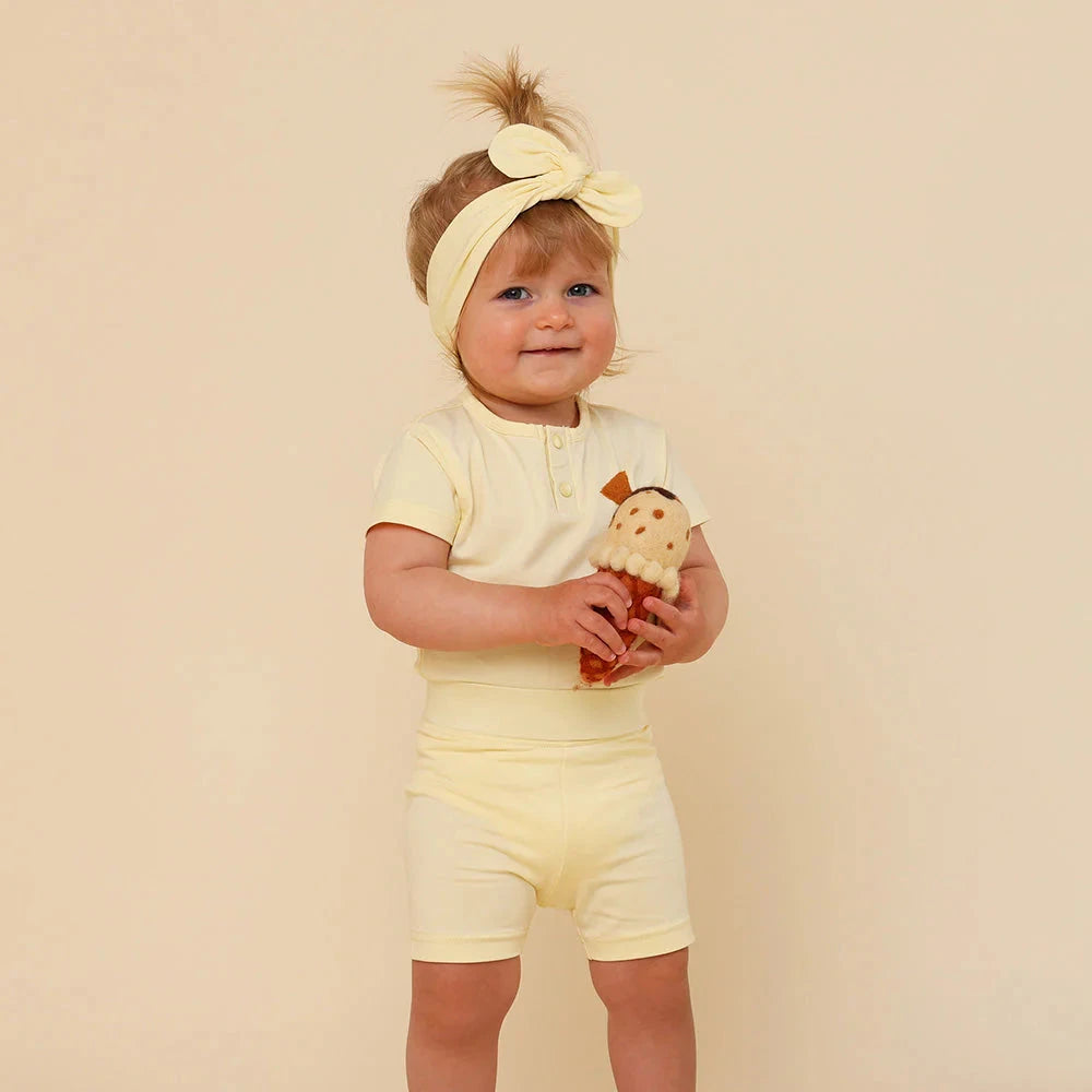Snuggle Hunny - Organic Bike Shorts | Lemon Sorbet Bike Shorts Snuggle Hunny 