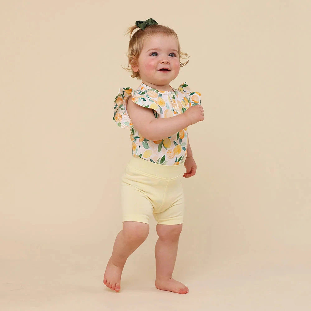 Snuggle Hunny - Organic Bike Shorts | Lemon Sorbet Bike Shorts Snuggle Hunny 