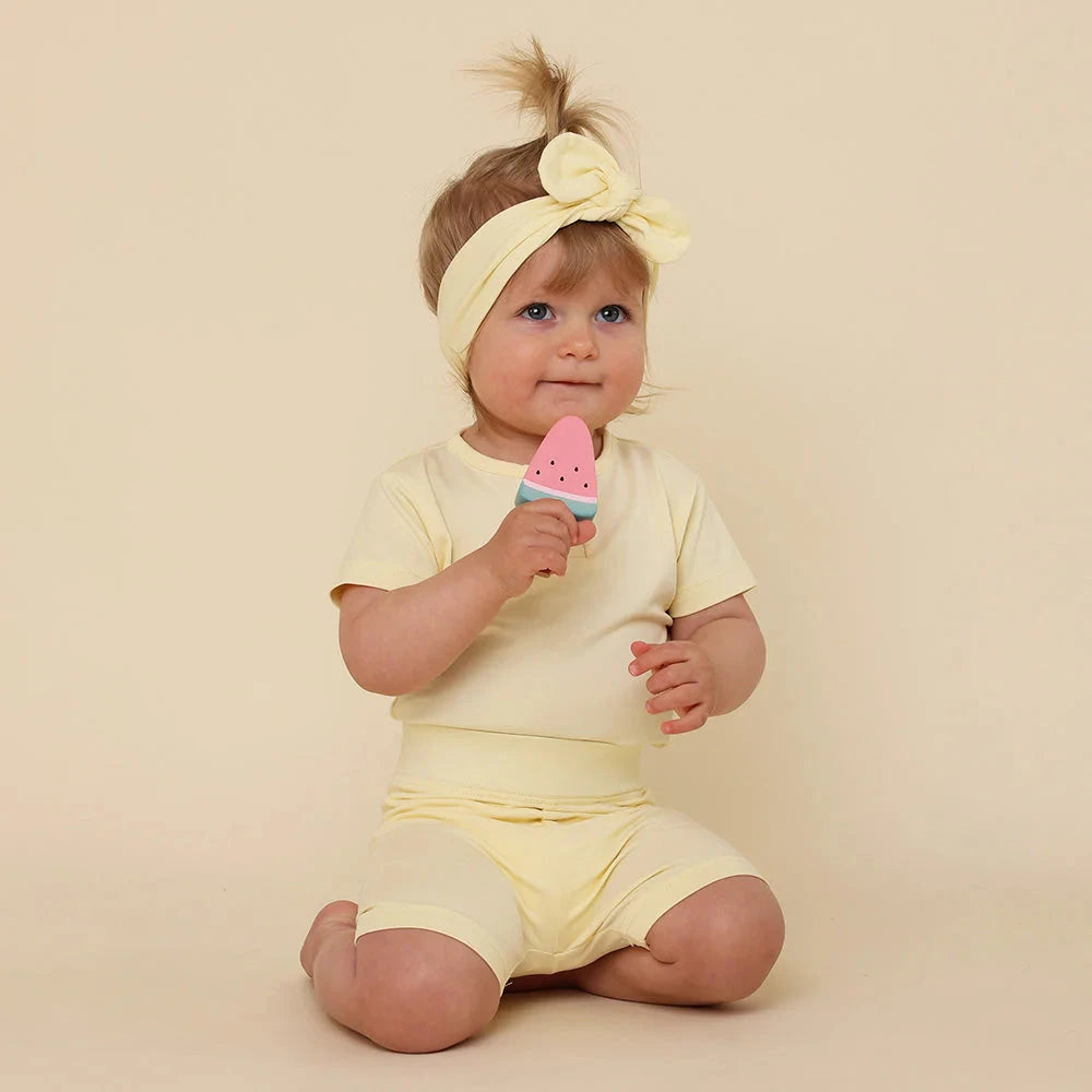 Snuggle Hunny - Organic Bike Shorts | Lemon Sorbet Bike Shorts Snuggle Hunny 