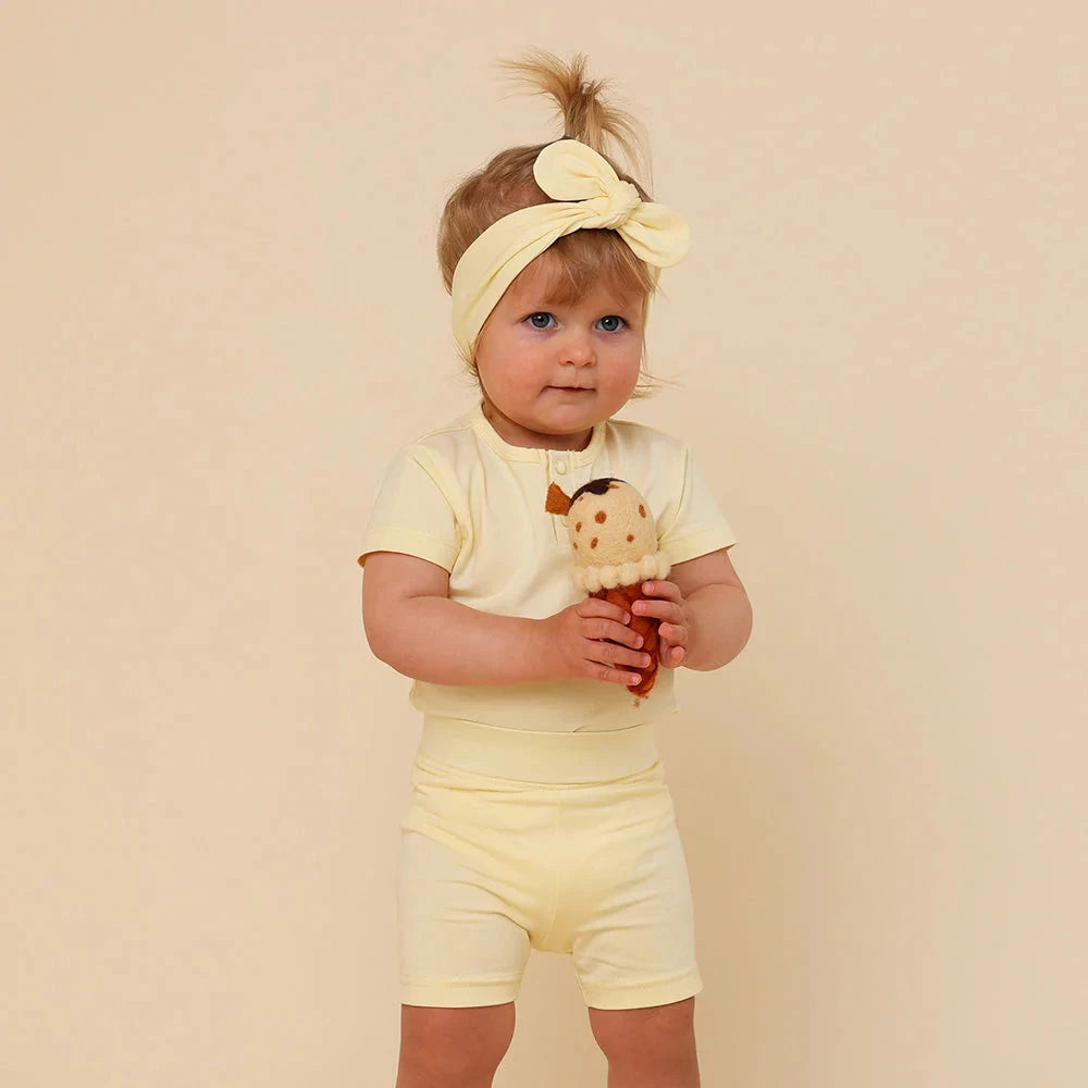 Snuggle Hunny - Organic Bike Shorts | Lemon Sorbet Bike Shorts Snuggle Hunny 