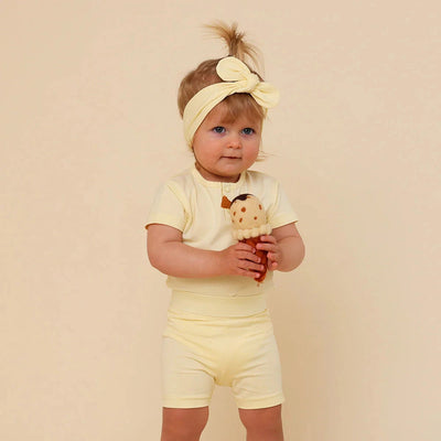 Snuggle Hunny - Organic Bike Shorts | Lemon Sorbet Bike Shorts Snuggle Hunny 
