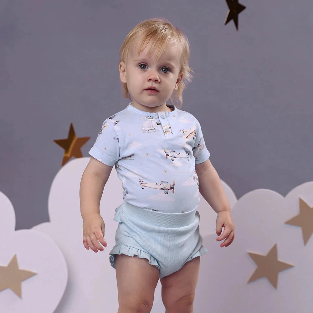 Snuggle Hunny - Organic Bloomers | Baby Blue Bloomers Snuggle Hunny 
