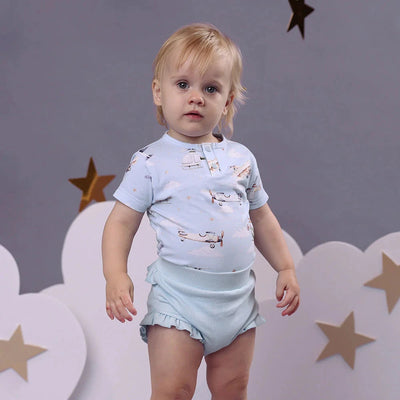 Snuggle Hunny - Organic Bloomers | Baby Blue Bloomers Snuggle Hunny 