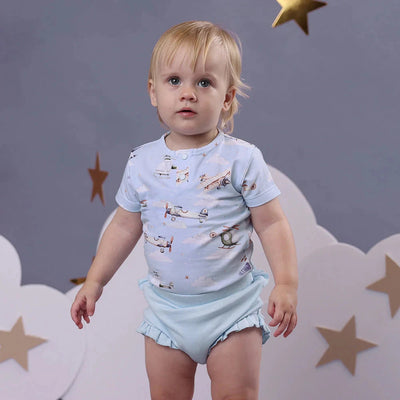 Snuggle Hunny - Organic Bloomers | Baby Blue Bloomers Snuggle Hunny 