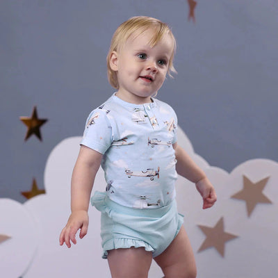 Snuggle Hunny - Organic Bloomers | Baby Blue Bloomers Snuggle Hunny 
