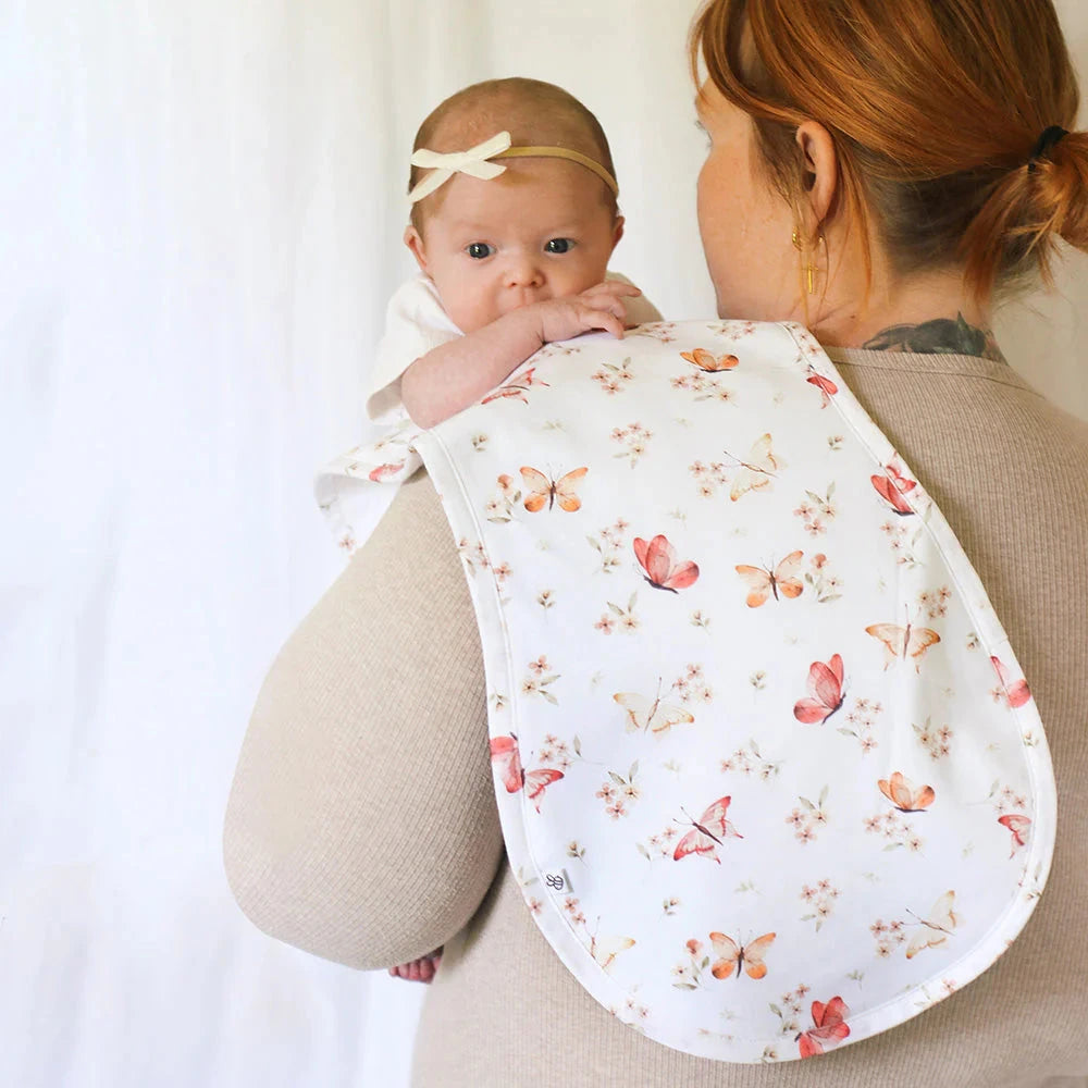 Snuggle Hunny - Organic Cotton Burp Cloth | Butterfly