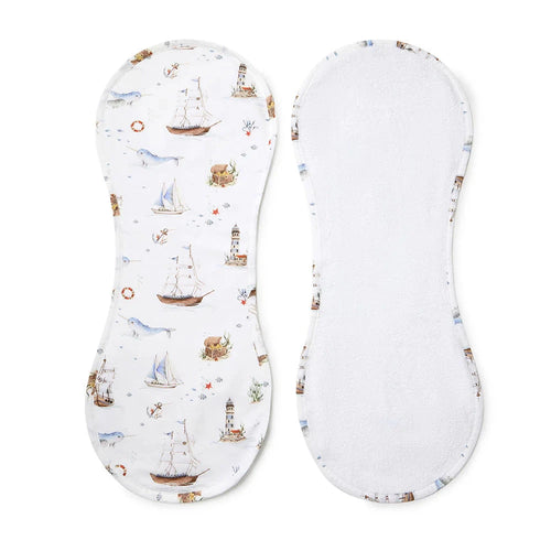 Snuggle Hunny - Organic Cotton Burp Cloth | Set Sail