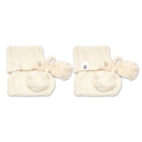 Snuggle Hunny - Organic Cotton Knit Booties | Cream