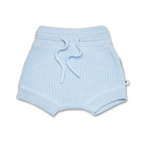Snuggle Hunny - Organic Cotton Knit Shorts | Baby Blue