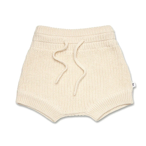 Snuggle Hunny - Organic Cotton Knit Shorts | Cream