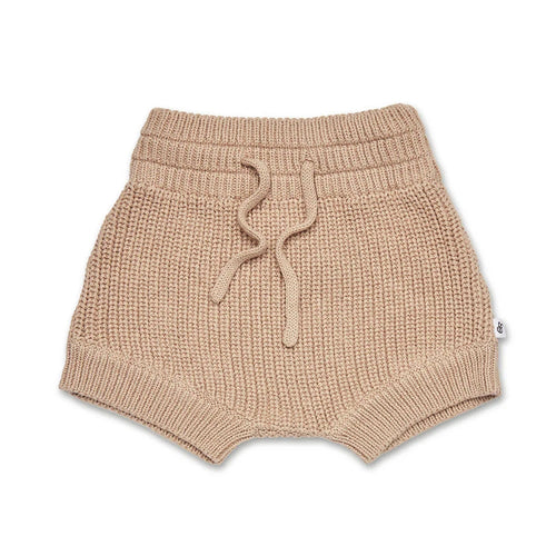 Snuggle Hunny - Organic Cotton Knit Shorts | Hazelnut