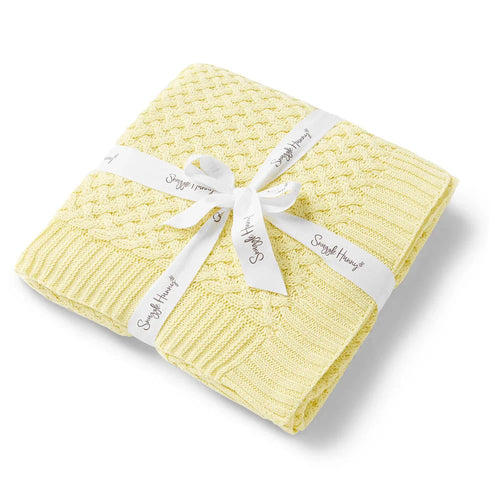 Snuggle Hunny - Organic Diamond Knit Baby Blanket | Sunlight