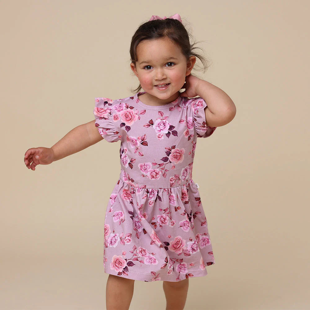 Snuggle Hunny - Organic Dress | Blossom Short Sleeve Dress Snuggle Hunny 