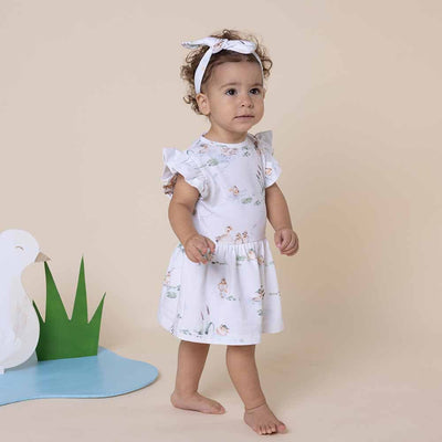 Snuggle Hunny Organic Dress - Duck Pond Short Sleeve Dress Snuggle Hunny 