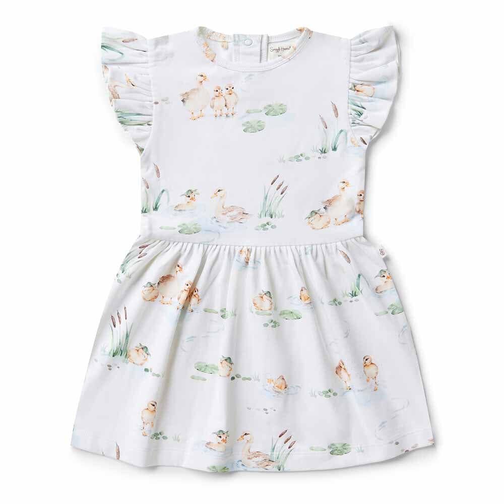 Snuggle Hunny Organic Dress - Duck Pond Short Sleeve Dress Snuggle Hunny 