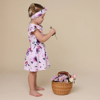 Snuggle Hunny - Organic Dress | Floral Kiss Short Sleeve Dress Snuggle Hunny 