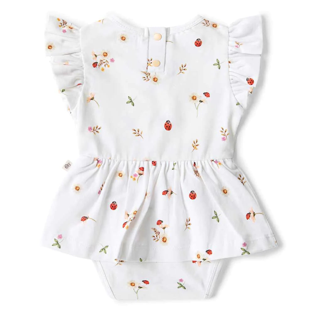 Snuggle Hunny Organic Dress - Ladybug Short Sleeve Dress Snuggle Hunny 