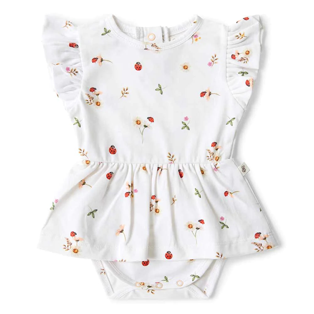 Snuggle Hunny Organic Dress - Ladybug Short Sleeve Dress Snuggle Hunny 